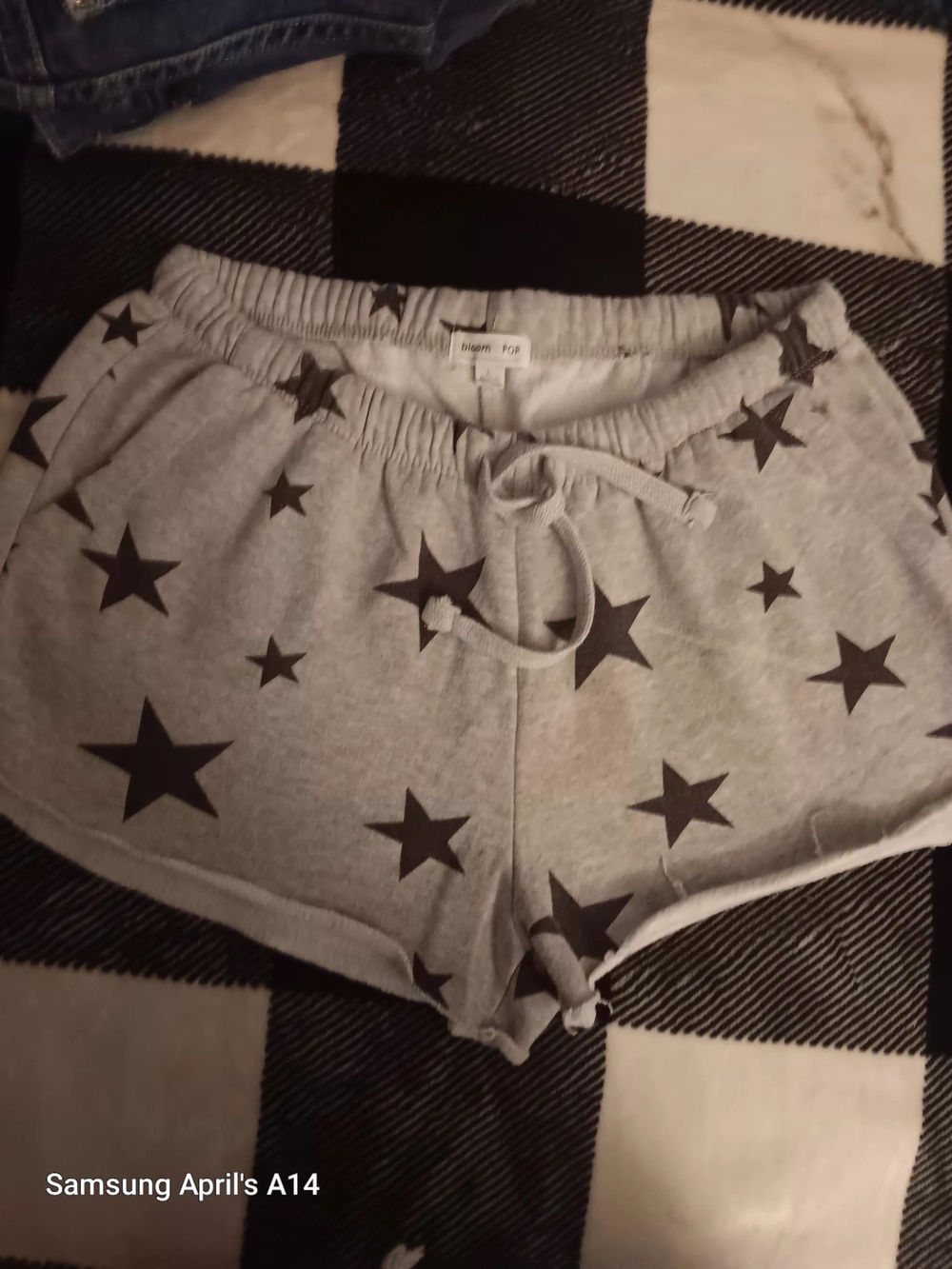 bloom Grey Star Print Athletic Lounge Shorts